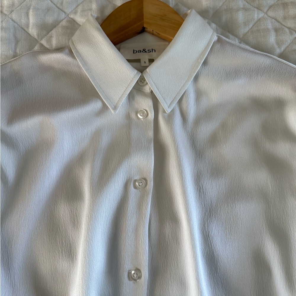 ba&sh White Button-Up Blouse